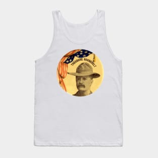 Theodore Roosevelt Rough Riders Uniform Political Button Tank Top